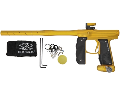 Empire Paintball Marker - Mini GS w/ 2 Piece Barrel - Dust Gold/Dust Gold