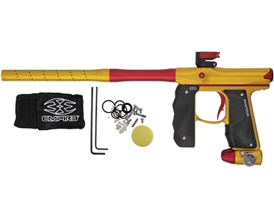 Empire Paintball Marker - Mini GS w/ 2 Piece Barrel - Dust Gold/Dust Red