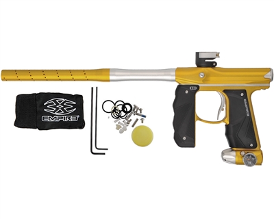 Empire Paintball Marker - Mini GS w/ 2 Piece Barrel - Dust Gold/Dust Silver