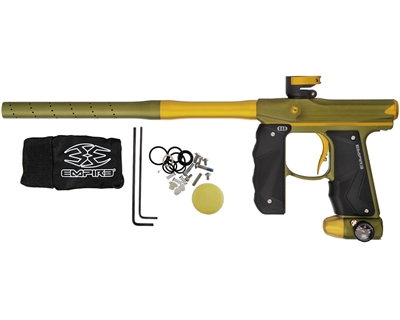 Empire Paintball Marker - Mini GS w/ 2 Piece Barrel - Dust Olive/Dust Gold