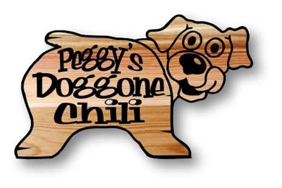 CUSTOM  PERSONALIZED  WOODEN ENGRAVED DOG SIGN