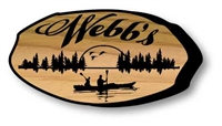 CUSTOM CARVED LOG SLICE SIGN - #2 of 4