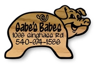 CARVED RUSTIC WOOD | PIG WELCOME SIGNS