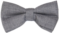 Men's Grey Silk Bow Tie