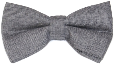 Men's Grey Silk Bow Tie