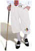 Irish American Clover White Golf Knickers