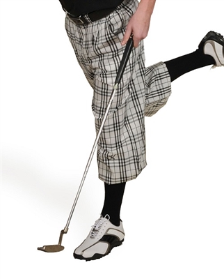 White Check Golf Knickers for Men