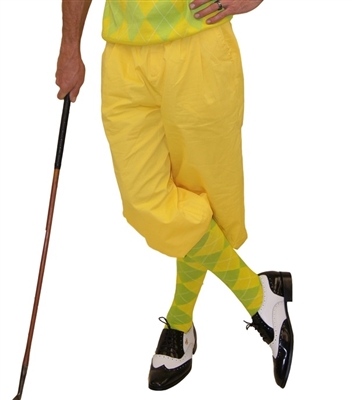 Yellow Golf Knickers for Men