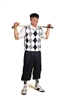 Men's Golf Outfit - Navy/White/Light Grey/White Overstitch