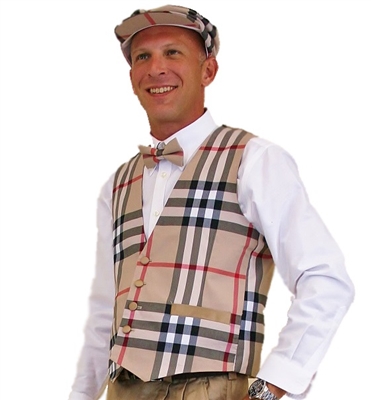 Men's Plaid Golf Vest