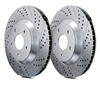 REAR PAIR - Double Drilled and Slotted Rotors With Gray ZRC Coating - S55100