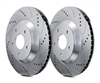FRONT PAIR - Drilled And Slotted Rotors With Gray ZRC Coating - F280814