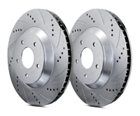 FRONT PAIR - Drilled And Slotted Rotors With Gray ZRC Coating - F527724