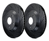 FRONT PAIR - Drilled And Slotted Rotors With Black ZRC Coating - F32395BZ