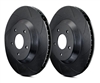 FRONT PAIR - Slotted Rotors With Black ZRC Coating - T19248BZ