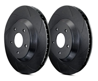 FRONT PAIR - Slotted Rotors With Black ZRC Coating - T55014BZ