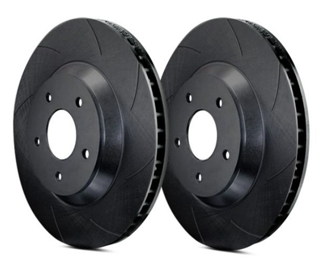 FRONT PAIR - Slotted Rotors With Black ZRC Coating - T06368BZ