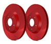 FRONT PAIR - Slotted Rotors With Red ZRC Coating - T280814RZ