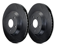 FRONT PAIR - Slotted Rotors With Black ZRC Coating - T013160BZ