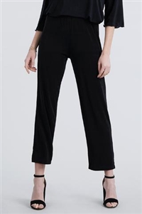 Ankle length capri pant - black -  nylon