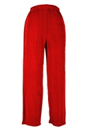 Ankle length capri pant - cranberry -  acetate/spandex