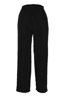 Ankle length capri pant - black -  acetate/spandex