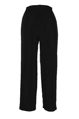 Ankle length capri pant - black -  acetate/spandex