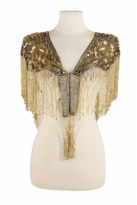 Beaded collar - gold/black