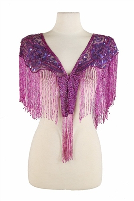 Beaded collar - purple