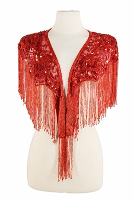 Beaded collar - red