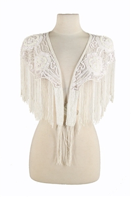 Beaded collar - white