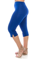 Capri pant - royal blue - polyester/spandex