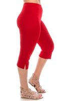 Capri pant - red - polyester/spandex