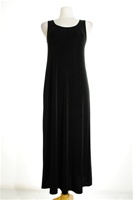 Long tank dress - black - acetate/spandex