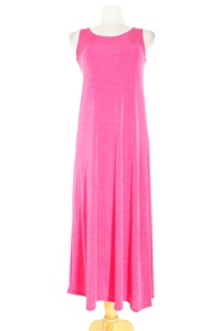 Long tank dress - fuschia - acetate/spandex