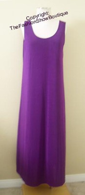 Long tank dress - plus size - assorted solid colors