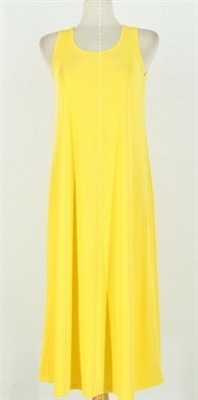 Long tank dress - yellow - polyester/spandex