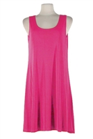 Short tank dress - fuschia - polyester/spandex