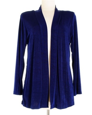 Long sleeve  jacket - navy  - acetate/spandex