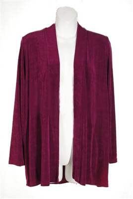 Long sleeve  jacket - plum  - acetate/spandex