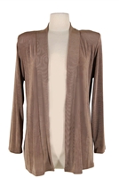 Long sleeve  jacket - taupe  - acetate/spandex