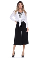 long sleeve shrug- white - polyester/spandex