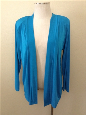 Long sleeve jacket - turquoise - polyester/spandex