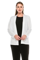 Long sleeve jacket - white - polyester/spandex