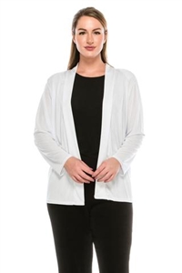 Long sleeve jacket - white - polyester/spandex