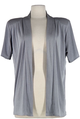 Short sleeve grey jacket - polyester/spandex