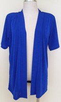 Short sleeve royal blue jacket - polyester/spandex