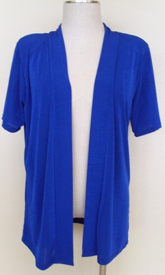 Short sleeve royal blue jacket - polyester/spandex