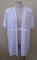 Short sleeve white jacket - polyester/spandex