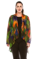 Vegas jacket - emerald multi print - polyester/spandex